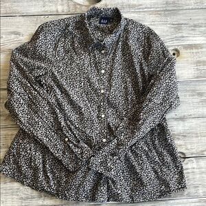 As new, 100% cotton GAP black/white shirt, size L Tall